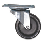 Rubbermaid Commercial Casters, 2.5" x 3.5" Swivel Mount Plate, 3" Wheel, Black Product Image 