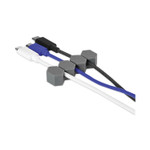 RCA Three Channel Cable Holder, 2" x 2", Gray, 4/Pack (VOXRCCM3GYV) Product Image 