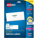 Avery Easy Peel Address Label - 1 21/64" Widthss x 4" Length - Permanent Adhesive - Rectangle - Inkjet, Laser - Matte White - AVE18262 Product Image 