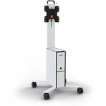 DURABLE COWORKSATION Mobile TV Cart - 3 Shelf - 39.68 lb Load Capacity - 4 Casters - DBL370202 Product Image 