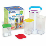 Learning Resources Create-a-Space SeeThru Storage Caddy - Lid - Multicolor - LRNLER3712 Product Image 