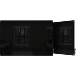 Ghent Harmony Dry Erase Board - 36" (3 ft) Width x 24" (2 ft) Height - Tempered Glass Surface - GHEHMYSM23BK Product Image 