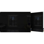 Ghent Harmony Dry Erase Board - 48" (4 ft) Width x 36" (3 ft) Height - Tempered Glass Surface - GHEHMYSM34BK Product Image 