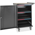 Tripp Lite series 36-Device AC Charging Station Cart for Chromebooks and Laptops, Black - Reversible Handle - Wood, Steel - 27.97" Width x 26.04" Depth x 42.30" Height - TRPCSC36AC Product Image 