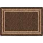 Flagship Carpets Double Light Tone Border Brown Rug - 100" Length x 72" Width x 0.50" Thickness - FCIFE42732A Product Image 