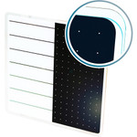 Floortex Viztex Glacier White & Black Plan & Grid Glass Dry-Erase Board - 14" x 14" - 14" (1.2 ft) Width x 14" (1.2 ft) Height - White Tempered Glass Surface - Square - FLRFCVGM1414WP Product Image 