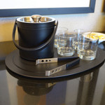 Dacasso Classic Leather Ice Bucket - Black - DACA1060 Product Image 