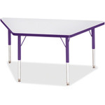Jonti-Craft Berries Elementary Height Prism Edge Trapezoid Table - Laminated Trapezoid, Purple Top - Four Leg Base - 4 Legs - Height Adjustable - 15" to 24" Adjustment - JNT6438JCE004 Product Image 
