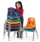 Jonti-Craft Berries Stacking Chair - Steel Frame Material - Four-legged Base - Purple - JNT8148JC1004 Product Image 