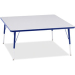 Jonti-Craft Berries Adult Height Prism Color Edge Square Table - Blue Square, Laminated Top - Four Leg Base - 4 Legs - Height Adjustable - 24" to 31" Adjustment - JNT6418JCA003 Product Image 
