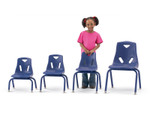 Jonti-Craft Berries Plastic Chair with Powder Coated Legs - Steel Frame Material - Four-legged Base - Blue - JNT8120JC1003 Product Image 