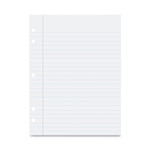 Pacon Composition Paper, 5-Hole, 8 x 10.5, Wide/Legal Rule, 500/Pack (PAC2441) View Product Image