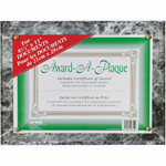Golite nu-dell Woodgrain Award-A-Plaque - 13" x 10.50" Frame Size - Holds 11" x 8.50" Insert - Horizontal, Vertical - Black Marble Product Image 