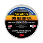 3M Scotch 35 Vinyl Electrical Color Coding Tape, 3" Core, 0.75" x 66 ft, Blue View Product Image