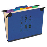 Pendaflex Hanging-Style Personnel Folders, 5 Dividers with 1/5-Cut Tabs, Letter Size, 1/3-Cut Exterior Tabs, Blue (PFXSER2BL) View Product Image