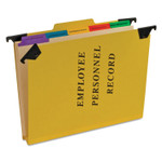 Pendaflex Hanging-Style Personnel Folders, 5 Dividers with 1/5-Cut Tabs, Letter Size, 1/3-Cut Exterior Tabs, Yellow (PFXSER2YEL) View Product Image