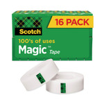 Scotch Magic Tape Value Pack, 1" Core, 0.75" x 83.33 ft, Clear, 16/Pack (MMM810K16) View Product Image