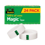 Scotch Magic Tape Value Pack, 1" Core, 0.75" x 83.33 ft, Clear, 24/Pack (MMM810K24) View Product Image