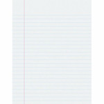 Pacon Composition Paper - Government - Letter - 500 Sheets - Ruled Red Margin - 16 lb Basis Weight Product Image 