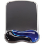 Kensington Duo Gel Mouse Wristrest Wave - 7.25" Width x 9.50" Depth - Black & Blue Product Image 