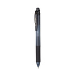 Pentel EnerGel-X Gel Pen, Retractable, Medium 0.7 mm, Black Ink, Smoke/Black Barrel, 24/Pack (PENBL107ASW2) View Product Image