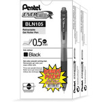 EnerGel EnerGel-X Retractable Gel Pens - 0.5 mm Fine Needle Pen Point - Refillable - Retractable - Black Ink - Gel-based Product Image 