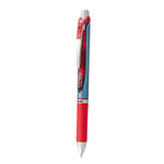 Pentel EnerGel RTX Gel Pen, Retractable, Medium 0.7 mm Needle Tip, Red Ink, Red/Gray Barrel (PENBLN77B) View Product Image