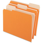 Pendaflex 1/3 Tab Cut Letter Recycled Top Tab File Folder - 8 1/2" x 11" - Top Tab Location - Assorted Tab Position - 11 pt. - 1 Plys - (PFX15213ORA) Product Image 