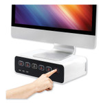 Kantek Cable Management Power Hub and Stand with USB Charging Ports, 5 Outlets, 3 USB, 6.5 ft Cord, White View Product Image