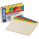 Oxford A-Z Laminated Tab Card Guides - 25 x Divider(s) - Printed Tab(s) - Character - A-Z - 8" Divider Width Product Image 