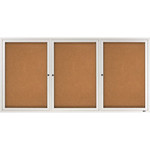 Quartet Enclosed Bulletin Board for Indoor Use - 36" Board Height x 72" Board Width - Natural Cork Surface - Hinged, Self-healing, Shatter Proof - Aluminum Frame Product Image 