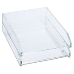 Kantek Clear Acrylic Letter Tray, 2 Sections, Letter Size Files, 10.5" x 13.75" x 2.5", Clear, 2/Pack (KTKAD15) View Product Image