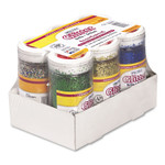 Pacon Spectra Glitter, 0.04 Hexagon Crystals, Assorted, 4 oz Shaker-Top Jar, 6/Pack (PAC91370) View Product Image