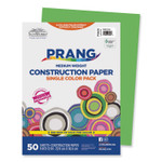Prang SunWorks Construction Paper, 50 lb Text Weight, 9 x 12, Bright Green, 50/Pack View Product Image