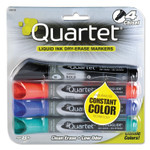 Quartet EnduraGlide Dry Erase Marker, Broad Chisel Tip, Assorted Colors, 4/Set View Product Image