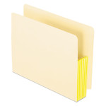 Pendaflex Manila Drop Front Shelf File Pockets with Rip-Proof-Tape Gusset Top, 5.25" Expansion, Letter Size, Manila, 10/Box View Product Image