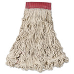 Swinger Loop Wet Mop Head, Large, Cotton/synthetic, White, 6/carton (RCPC153WHI) View Product Image
