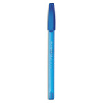 Paper Mate InkJoy 100 Ballpoint Pen, Stick, Medium 1 mm, Blue Ink, Translucent Blue Barrel, Dozen View Product Image