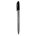 Paper Mate InkJoy 100 Ballpoint Pen, Stick, Medium 1 mm, Black Ink, Smoke/Black Barrel, Dozen (PAP1951257) View Product Image