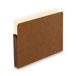 Pendaflex Standard Expanding File Pockets, 3.5" Expansion, Letter Size, Red Fiber, 25/Box (PFX1524EOX) View Product Image