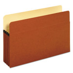 Pendaflex Standard Expanding File Pockets, 3.5" Expansion, Legal Size, Red Fiber, 25/Box (PFX1526EOX) View Product Image