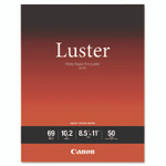 Canon PRO Luster Inkjet Photo Paper, 10.2 mil, 8.5 x 11, Luster White, 50/Pack View Product Image