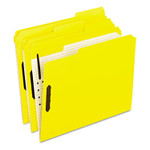 Pendaflex Colored Classification Folders with Embossed Fasteners, 2 Fasteners, Letter Size, Yellow Exterior, 50/Box (PFX21309) View Product Image