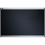 Quartet Prestige Embossed Foam Bulletin Board - 36" Board Height x 48" Board Width - Black Foam Surface - Self-healing - Silver Aluminum Frame Product Image 