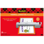 Scotch Thermal Laminator Pouches - Sheet Size Supported: Menu - Laminating Pouch/Sheet Size: 11.40" Width x 17.40" Length x 3 mil Thickness Product Image 