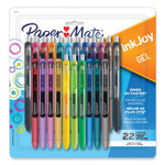 Paper Mate InkJoy Gel Pen, Retractable, Medium 0.7 mm, Assorted Ink and Barrel Colors, 22/Pack (PAP2062225) View Product Image