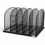 Safco Mesh Desk Organizers - 5 Compartment(s) - Compartment Size : 2" - 8.25" Height x 12.50" Width x 11.25" Depth - Desktop - Powder Coated Product Image 
