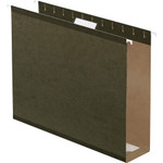 Pendaflex Letter Recycled Hanging Folder - 3" Folder Capacity - 8 1/2" x 11" - Folder - Pressboard - Standard Green Product Image 