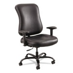 Safco Optimus High Back Big and Tall Chair, Vinyl, Supports Up to 400 lb, 19" to 22" Seat Height, Black (SAF3592BL) View Product Image