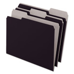 Pendaflex Interior File Folders, 1/3-Cut Tabs: Assorted, Letter Size, Black/Gray, 100/Box View Product Image